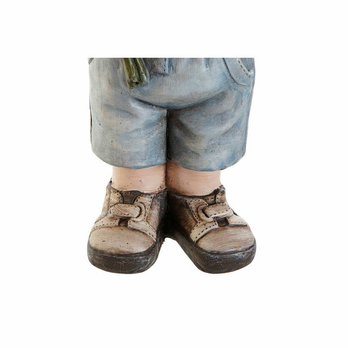 Figură Decorativă DKD Home Decor 19 x 16 x 45 cm Albastru Roz Copil (2 Unități)