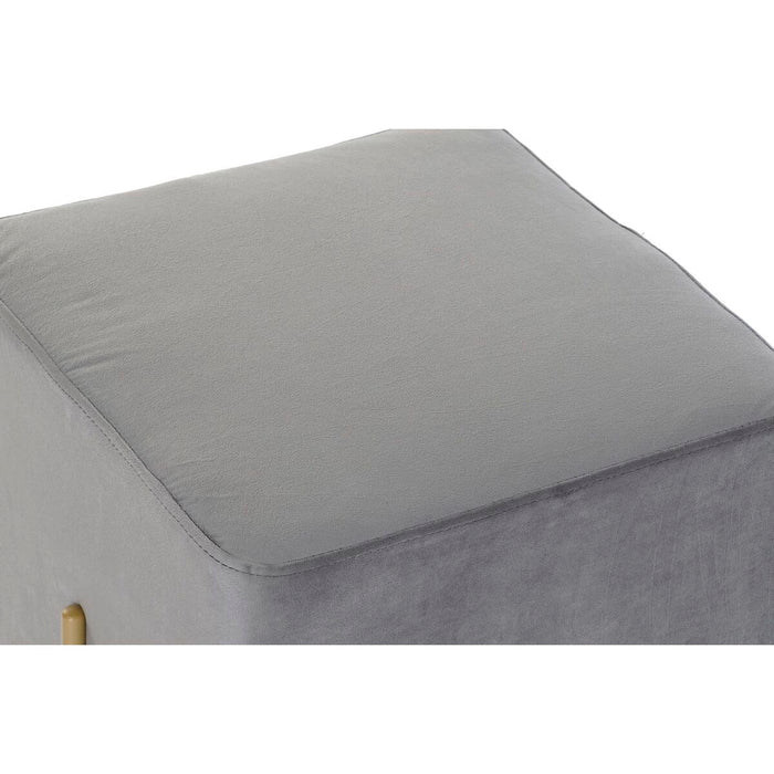 Suport pentru Picioare DKD Home Decor Scandi Gri Auriu* Metal Кадифе 42 x 42 x 45 cm