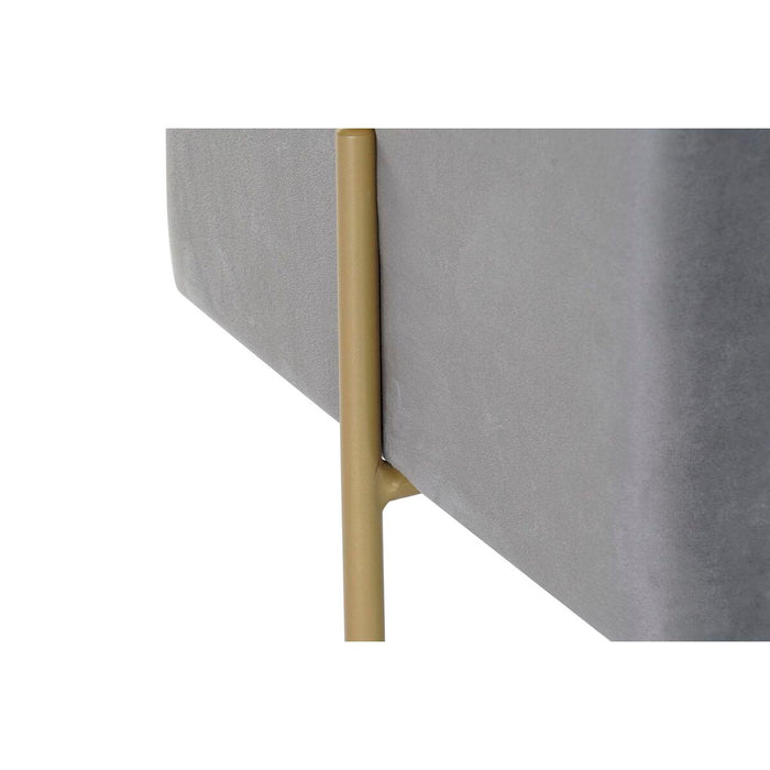 Suport pentru Picioare DKD Home Decor Scandi Gri Auriu* Metal Кадифе 42 x 42 x 45 cm