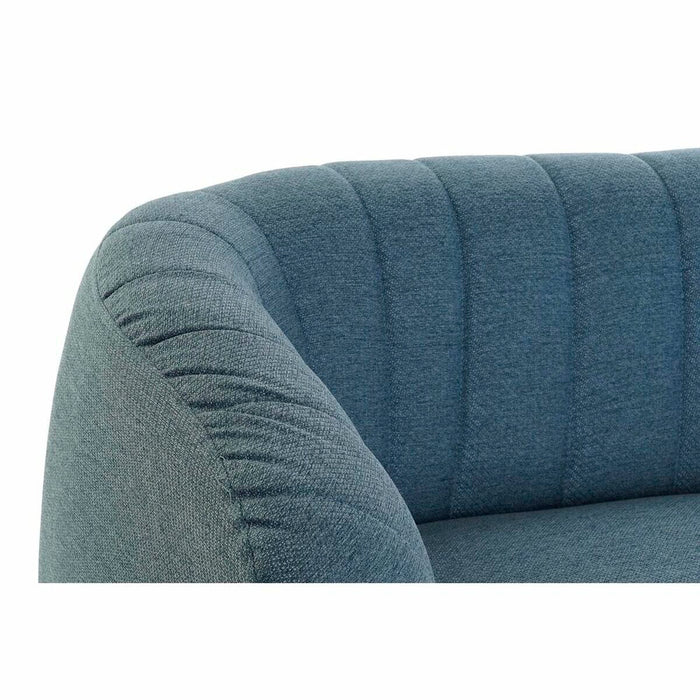 Canapea DKD Home Decor Spumă Albastru Auriu* Metal Lemn 129 x 75 x 73 cm