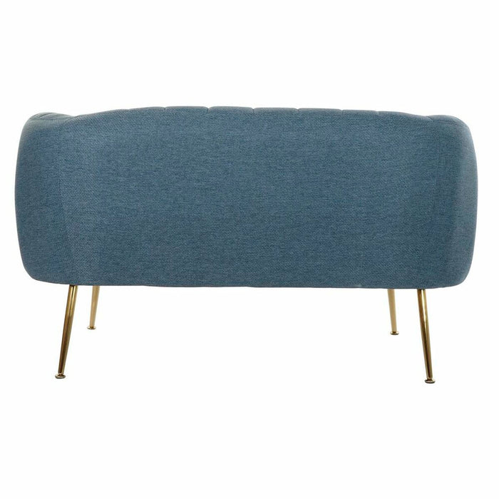 Canapea DKD Home Decor Spumă Albastru Auriu* Metal Lemn 129 x 75 x 73 cm