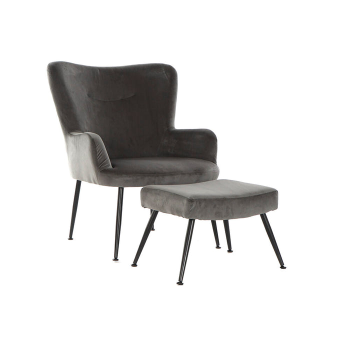Fotoliu DKD Home Decor Negru Bej Metal Plastic 70 x 60 x 84 cm
