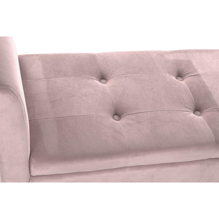 Banchetă DKD Home Decor   Roz Lemn Plastic 130 x 44 x 69 cm