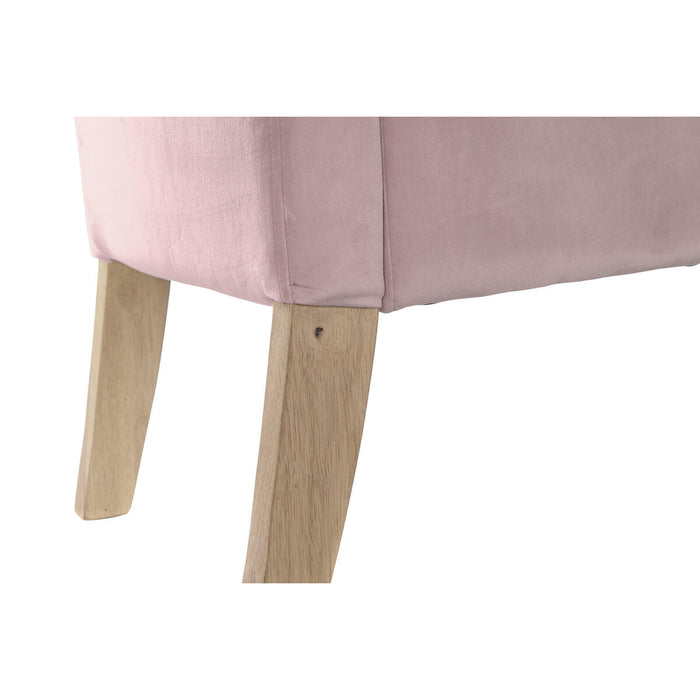 Banchetă DKD Home Decor   Roz Lemn Plastic 130 x 44 x 69 cm