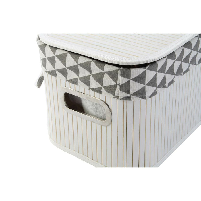 Set de Coșuri DKD Home Decor Poliester Bumbac MDF Bambus (51 x 35 x 33 cm)