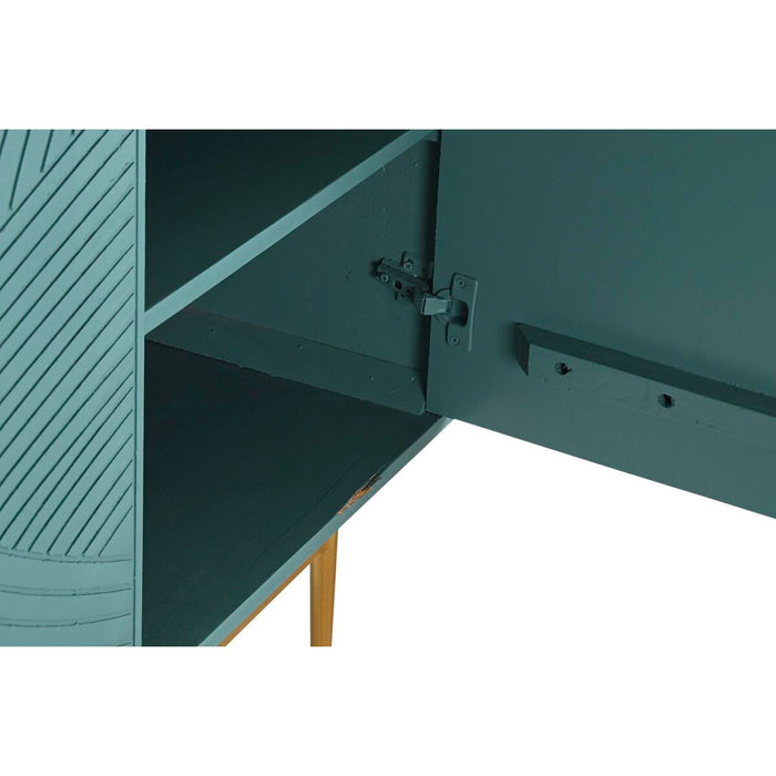 Servantă DKD Home Decor Auriu* Metal Turquoise Lemn de mango (200 x 50 x 76 cm)