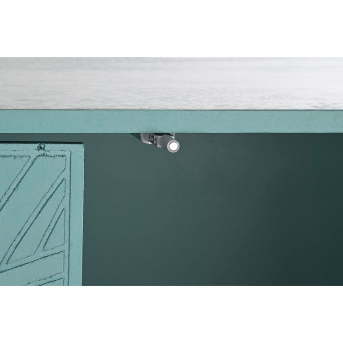 Servantă DKD Home Decor Auriu* Metal Turquoise Lemn de mango (200 x 50 x 76 cm)