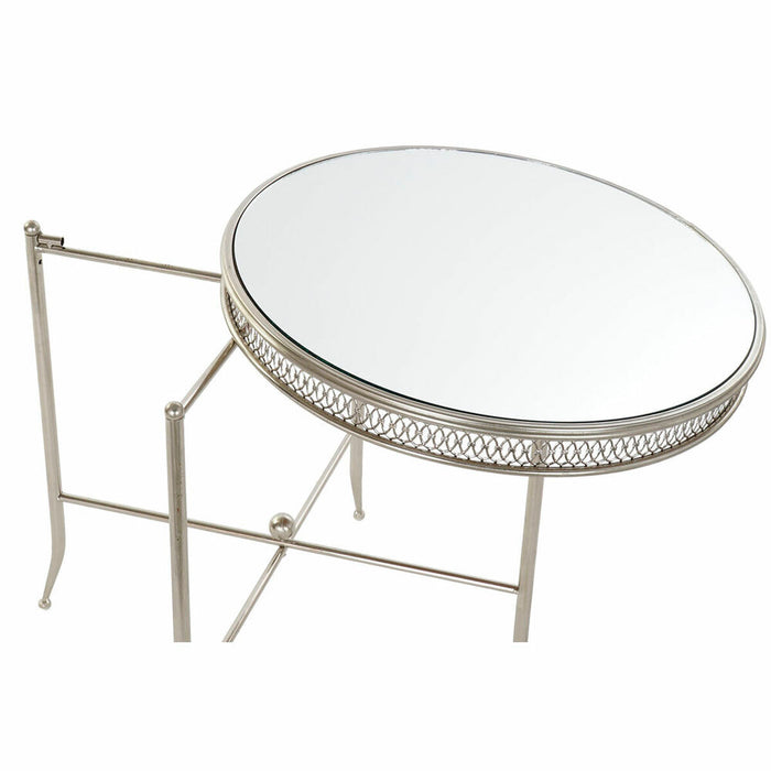 Masa laterală DKD Home Decor Argintiu Metal Oglindă 56 x 56 x 56 cm