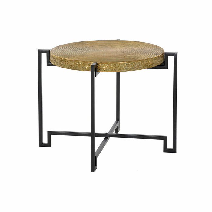 Masa laterală DKD Home Decor 62 x 62 x 45 cm Negru Metal Cupru