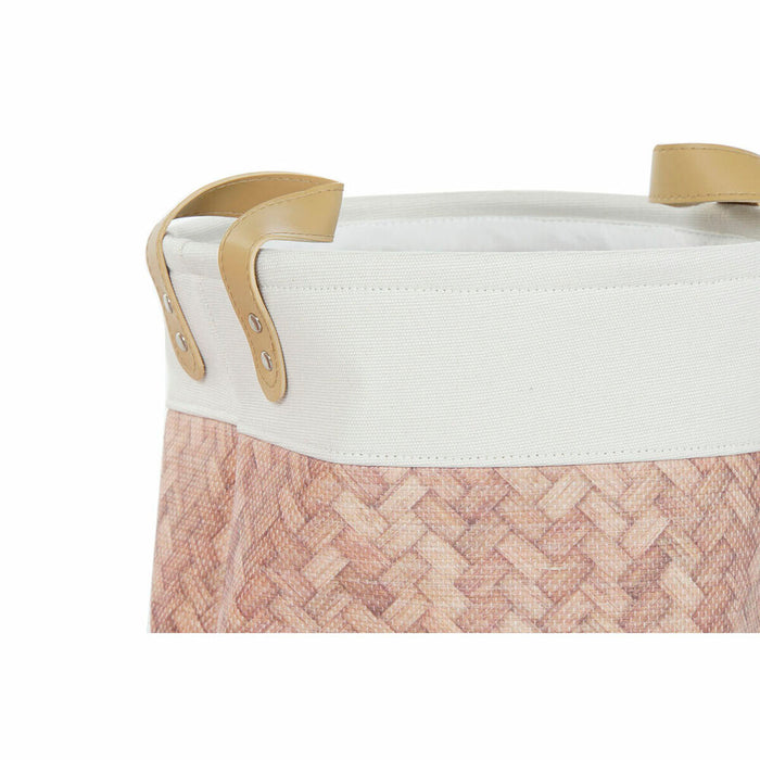 Set de Coșuri DKD Home Decor Pânză Poliester 34 x 34 x 35 cm