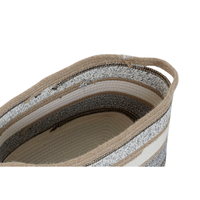 Set de Coșuri DKD Home Decor Bumbac Iută (36 x 30 x 24 cm)