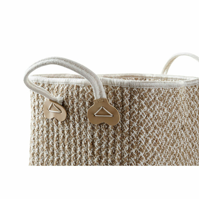 Set de Coșuri DKD Home Decor Bumbac Iută (41 x 31 x 27 cm)