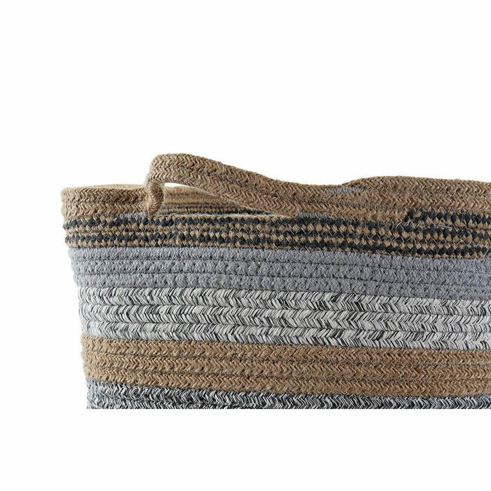 Set de Coșuri DKD Home Decor Bumbac Iută (40 x 40 x 45 cm)