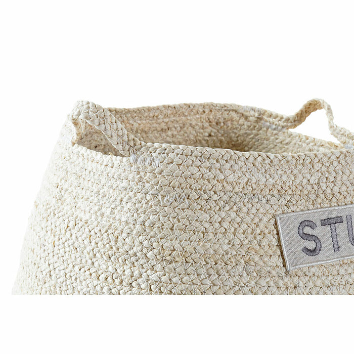 Set de Coșuri DKD Home Decor Fibră naturală (40 x 40 x 38 cm)