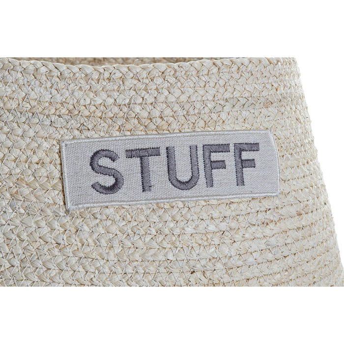 Set de Coșuri DKD Home Decor Fibră naturală (40 x 40 x 38 cm)