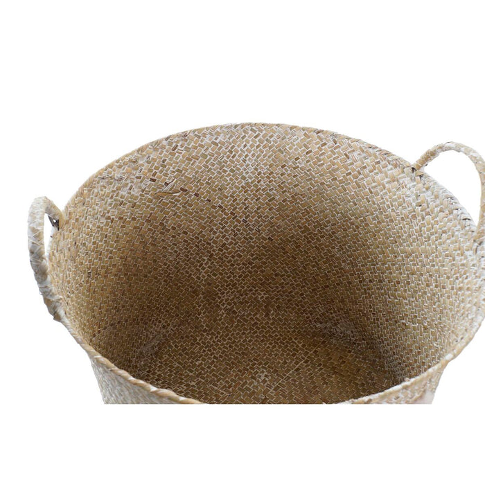 Set de Coșuri DKD Home Decor Poliester Fibră naturală (33 x 33 x 24 cm)