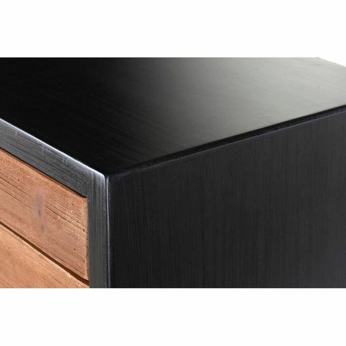 Dulap cu Sertare DKD Home Decor Brad Natural Negru Vintage (57 x 40 x 111 cm)