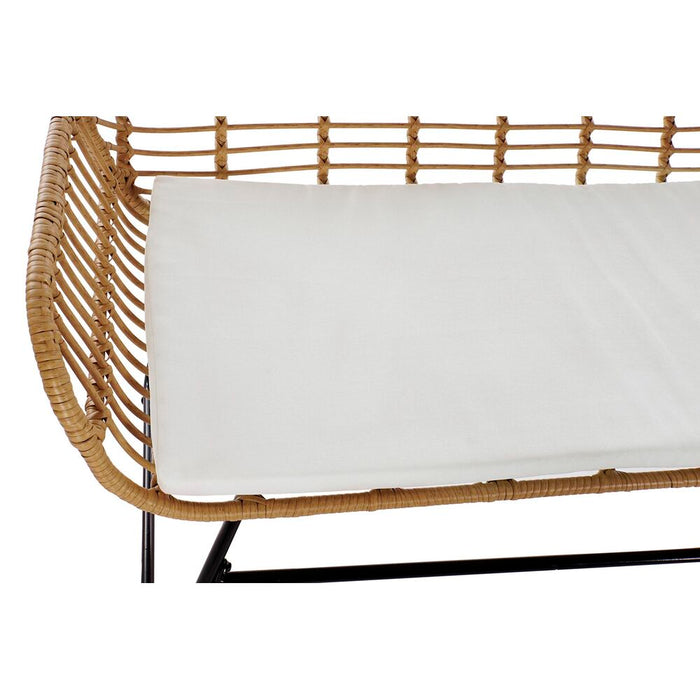 Canapea de Grădină DKD Home Decor Maro Metal Poliester ratan sintetic (124 x 74 x 84 cm)