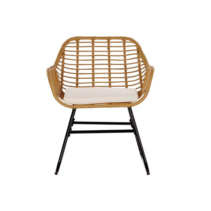 Canapea de Grădină DKD Home Decor Maro Metal Poliester ratan sintetic (124 x 74 x 84 cm)
