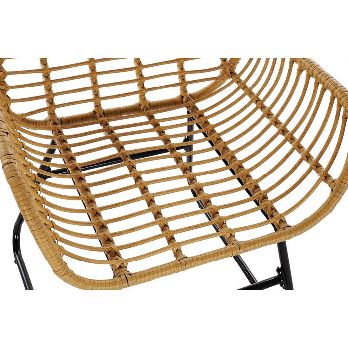 Canapea de Grădină DKD Home Decor Maro Metal Poliester ratan sintetic (124 x 74 x 84 cm)