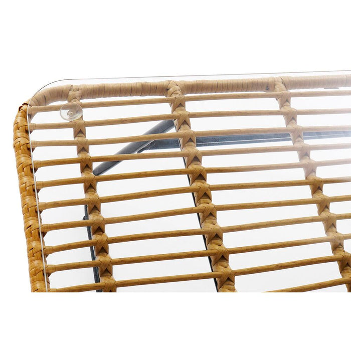 Canapea de Grădină DKD Home Decor Maro Metal Poliester ratan sintetic (124 x 74 x 84 cm)