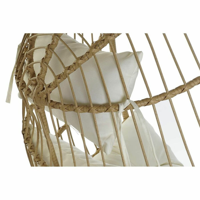 Fotoliu de grădină suspendat DKD Home Decor 94 x 100 x 196 cm 79 x 60 x 100 cm Negru Maro ratan sintetic Oțel Alb Maro Deschis