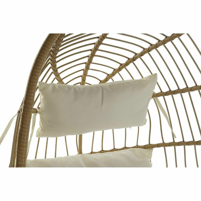 Fotoliu de grădină suspendat DKD Home Decor 94 x 100 x 196 cm 79 x 60 x 100 cm Negru Maro ratan sintetic Oțel Alb Maro Deschis