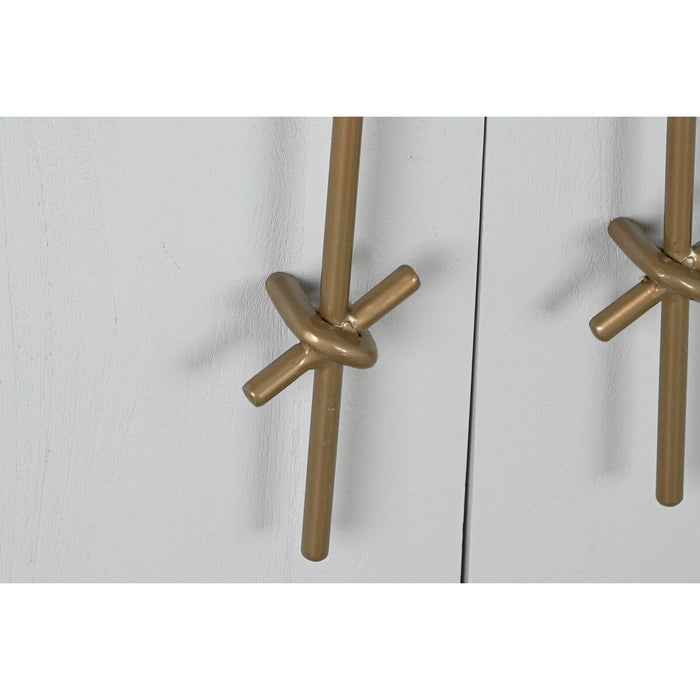 Servantă DKD Home Decor Auriu* Alb Fier Lemn de mango (180 x 55 x 81 cm)