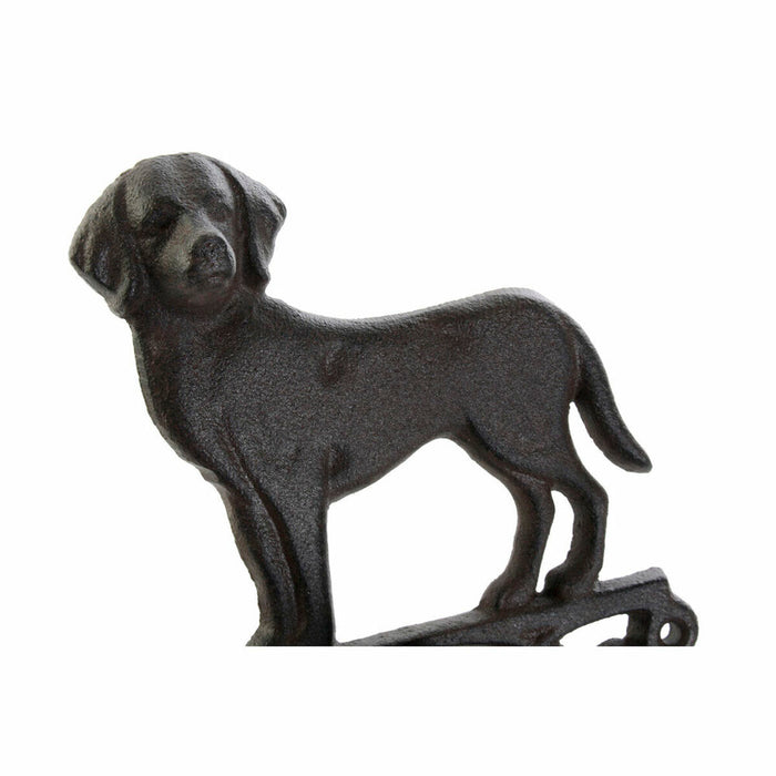Clopot DKD Home Decor Cric Câine Maro Maro închis Въже Fier 14 x 15 x 24 cm (2 Unități)
