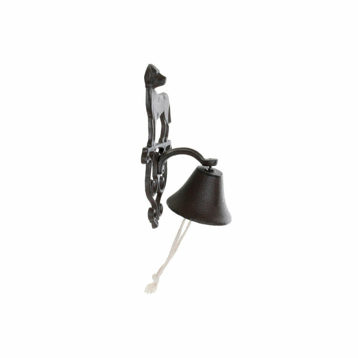 Clopot DKD Home Decor Cric Câine Maro Maro închis Въже Fier 14 x 15 x 24 cm (2 Unități)