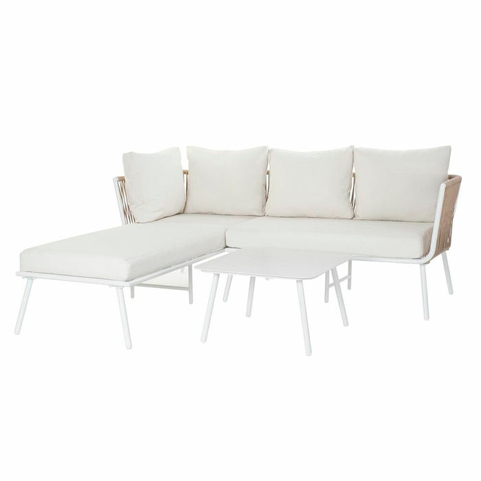 Canapea de Grădină DKD Home Decor Bej Aluminiu Въже 196 x 75 x 68,5 cm