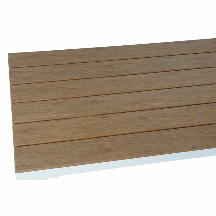 Canapea de Grădină DKD Home Decor Bej Lemn Poliester Oțel (231 x 219 x 74 cm)