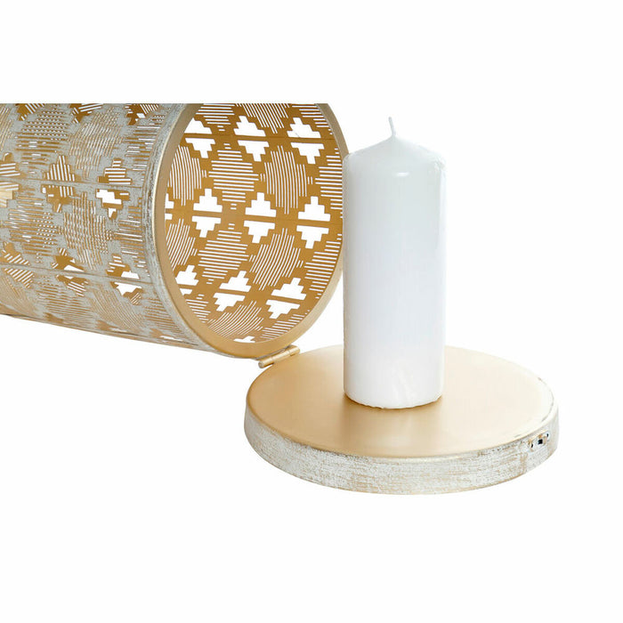 Cuşcă DKD Home Decor 27,5 x 27,5 x 52 cm Finisaj învechit Auriu* Metal Alb Grădină