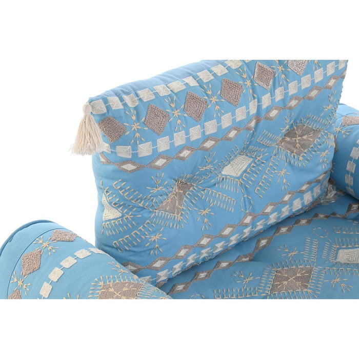 Canapea de grădină DKD Home Decor Albastru 90 x 50 x 55 cm