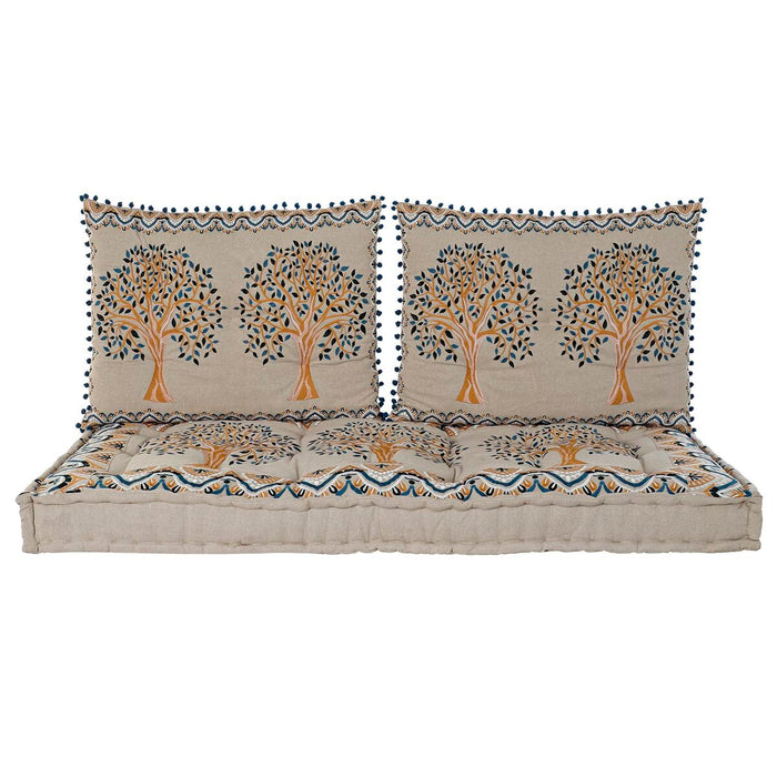 Fotoliu DKD Home Decor Galben Albastru Bej 145 x 76 x 1 cm