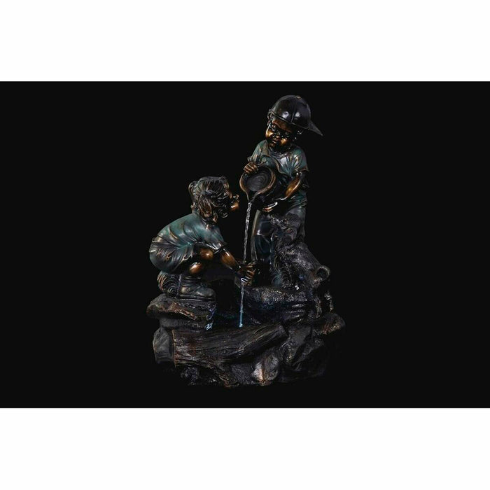 Fântână de Grădină DKD Home Decor Bronz 46 x 40 x 75 cm Rășină Băieți