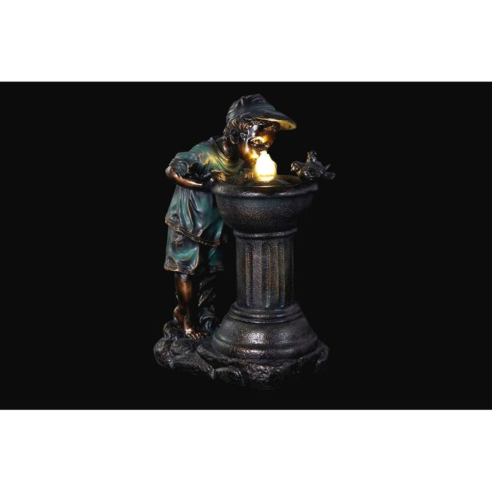 Fântână de Grădină DKD Home Decor Bronz Rășină Copil (40 cm)