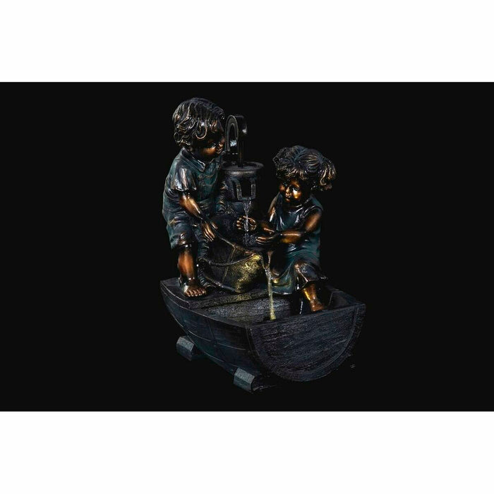 Fântână de Grădină DKD Home Decor Bronz Rășină Băieți (44 cm)