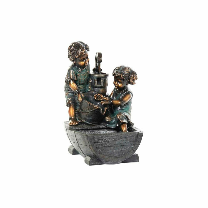 Fântână de Grădină DKD Home Decor Bronz Rășină Băieți (44 cm)