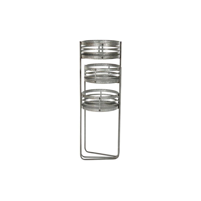 Ghiveci DKD Home Decor 3 în 1 Gri Metal Fier Loft (47 x 35 x 72 cm)