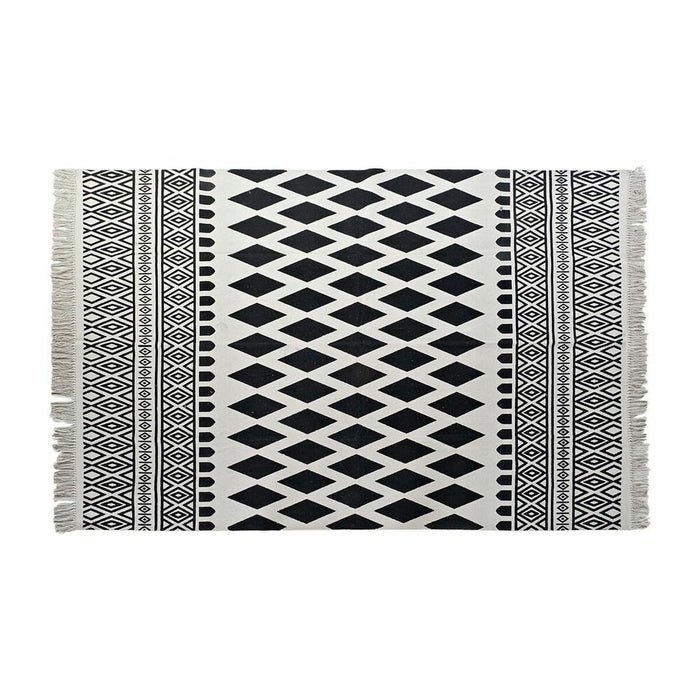 Covor DKD Home Decor Negru Alb (120 x 180 x 0,7 cm)