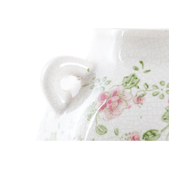 Vază DKD Home Decor Alb Verde Castaniu Gresie 21 x 20 x 16 cm