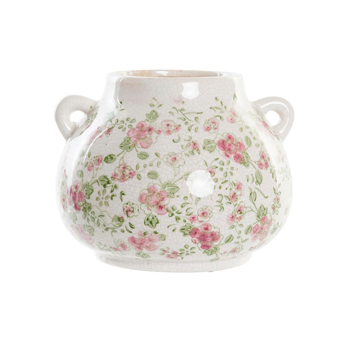 Vază DKD Home Decor Alb Verde Castaniu Gresie 21 x 20 x 16 cm