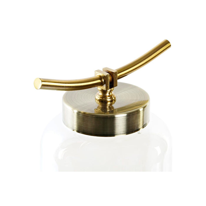 Vază DKD Home Decor Geam Albastru Auriu* Metal Mediterană (19 x 15 x 41 cm) (Ø 14 cm)