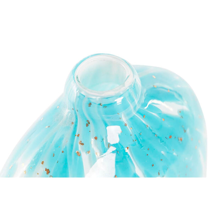 Vază DKD Home Decor 12,5 x 6,5 x 28 cm Geam Albastru Mediterană