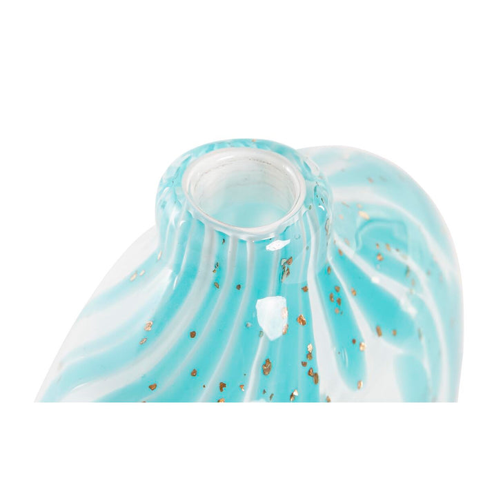 Vază DKD Home Decor Albastru Geam Mediterană 12 x 7,5 x 21,5 cm