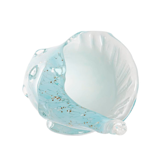 Figură Decorativă DKD Home Decor Albastru Perlat 26 x 11 x 13 cm Scoică