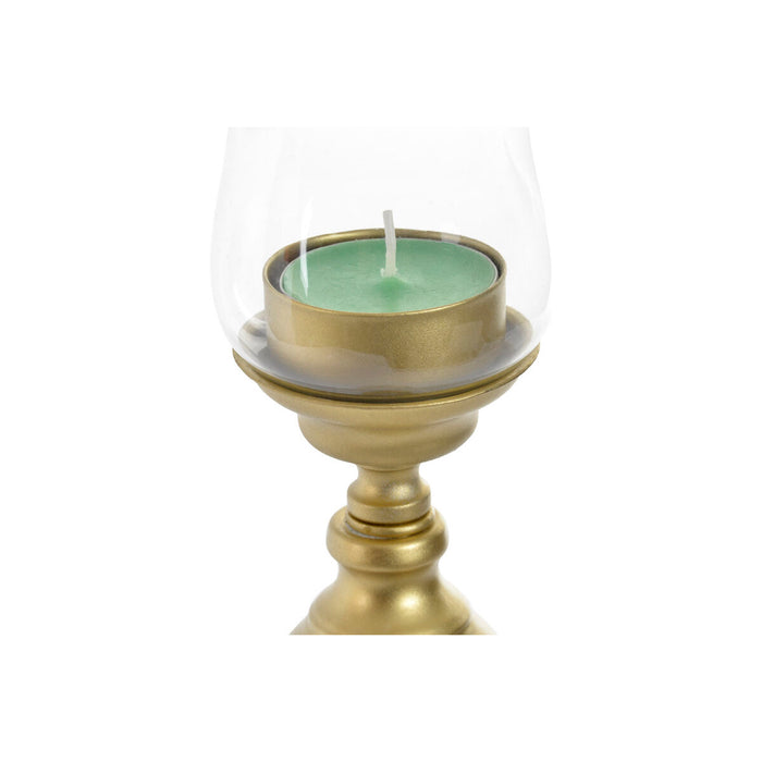 Candelabru DKD Home Decor Auriu* Metal Geam 10 x 10 x 41 cm