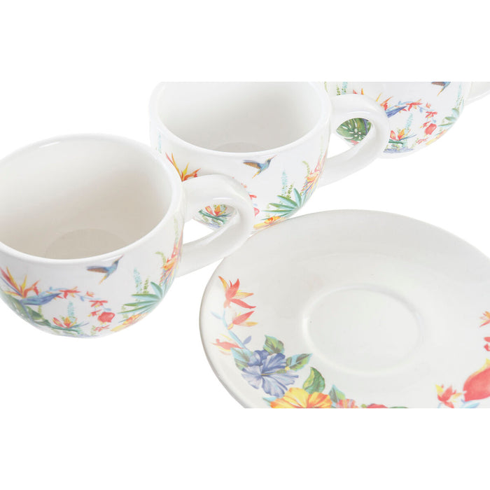 Set de Căni de Cafea DKD Home Decor Multicolor 180 ml Dolomite