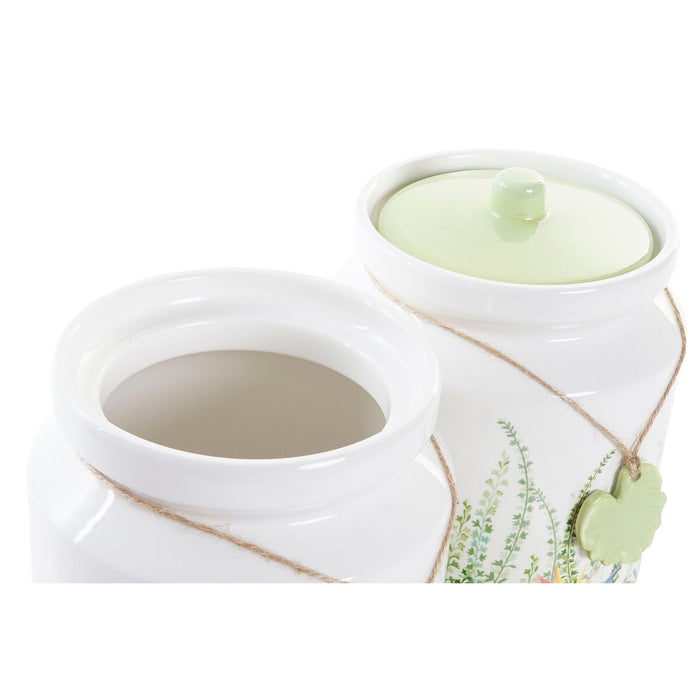 Staniu DKD Home Decor Grădină Multicolor Tropical 1 L 12 x 12 x 16 cm (2 Unități)